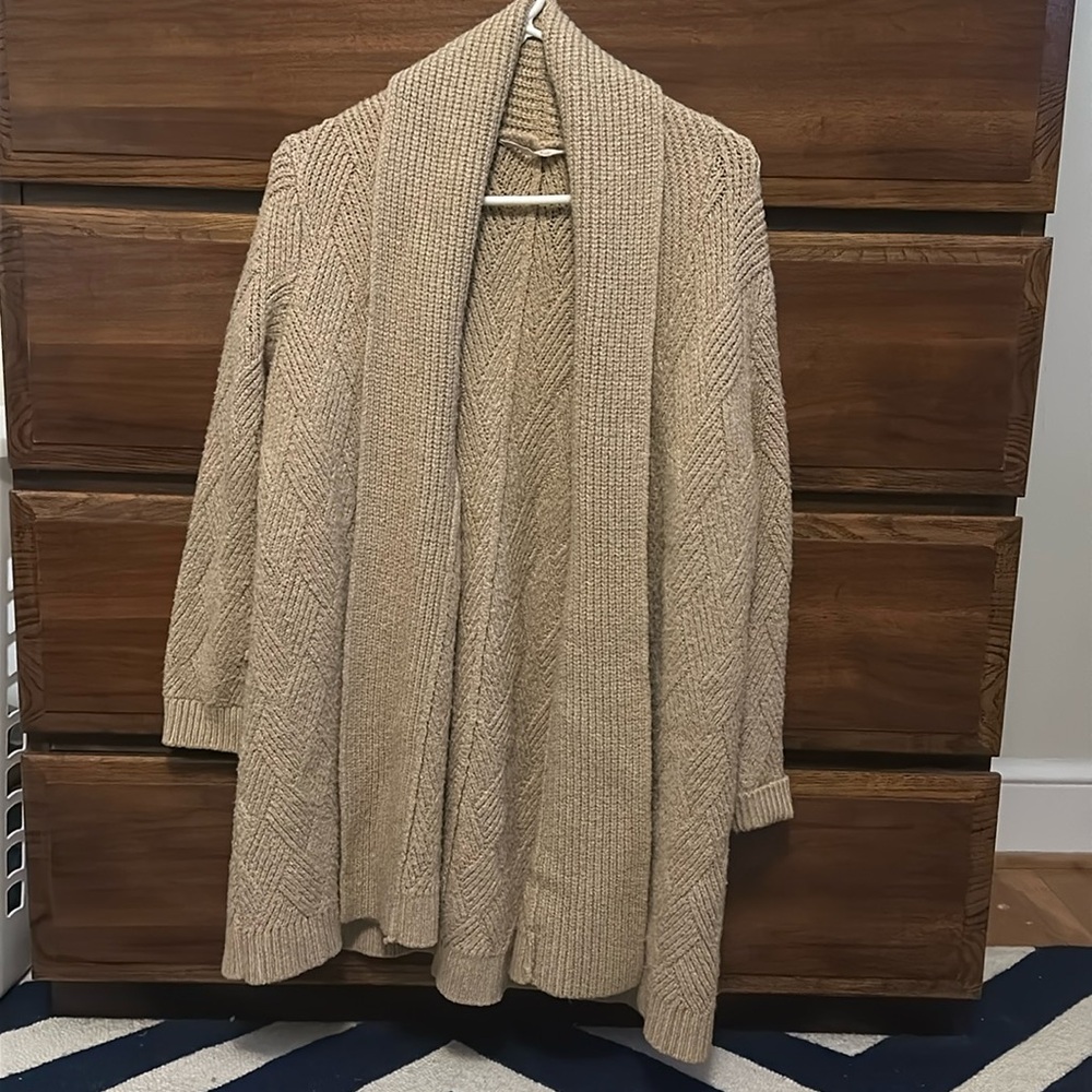 Soft Surroundings Plus Camel chunky sweater cardigan